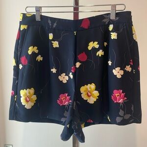 Ann Taylor navy floral shorts
